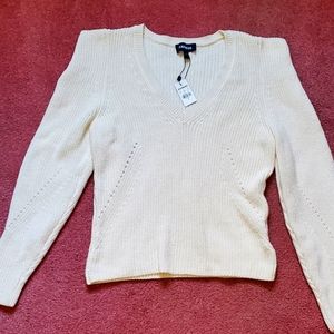 Express V neck knit sweater